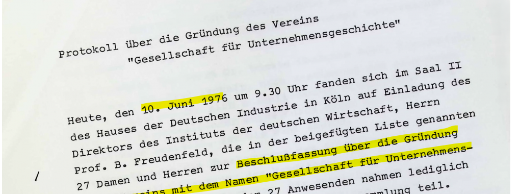 Gründungsurkunde der GUG