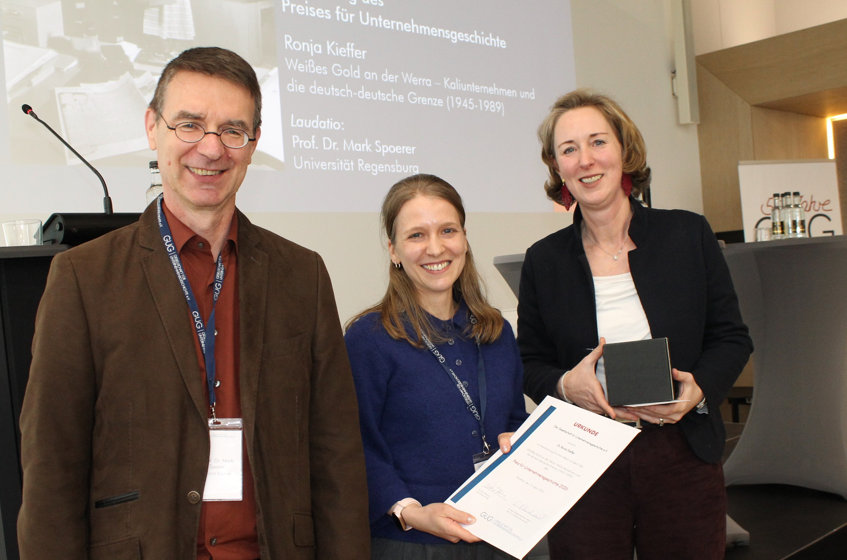 Verleihung des Preises für Unternehmensgeschichte an Dr. Ronja Kieffer